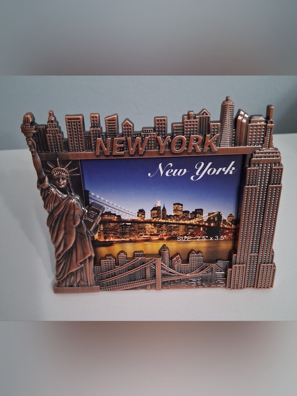 New York Skyline Copper Photo Frame - Brand: